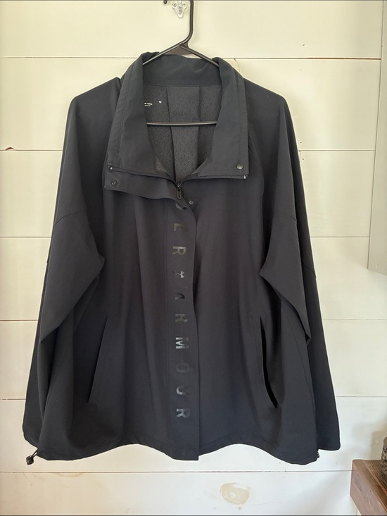 Under Armour Jackets & Blazers - Under Armour Recover Woven Full Zip Black Jacket with Snap & Zip Placket Size 1X